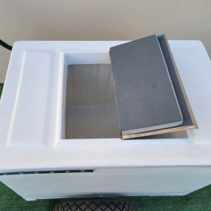 Alternative view of Popsicle push cart with stainless steel trims