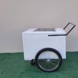 Popsicle push cart with stainless steel trims