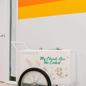Large doors custom made ice cream cart