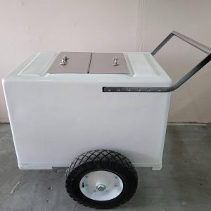 Standard size popsicle cart with big round tires