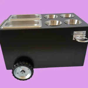 Alternative view of Ice Cream Cart / Table Top Snack Cart with 2 Containers – Fun & Creative Display