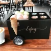 Ice Cream Cart / Table Top Snack Cart with 2 Containers – Fun & Creative Display