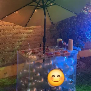 Acrylic snack Cart with lights